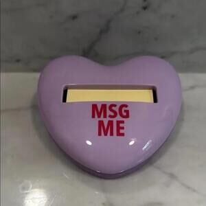 Post It Note Dispenser Pink Heart "Be Mine" In Original Package Pop-up w/Notes